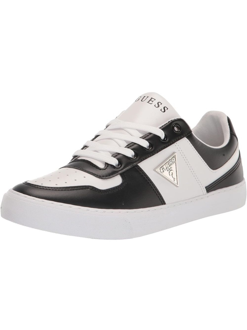 GUESS Black & White Panel Low-Top Sneaker